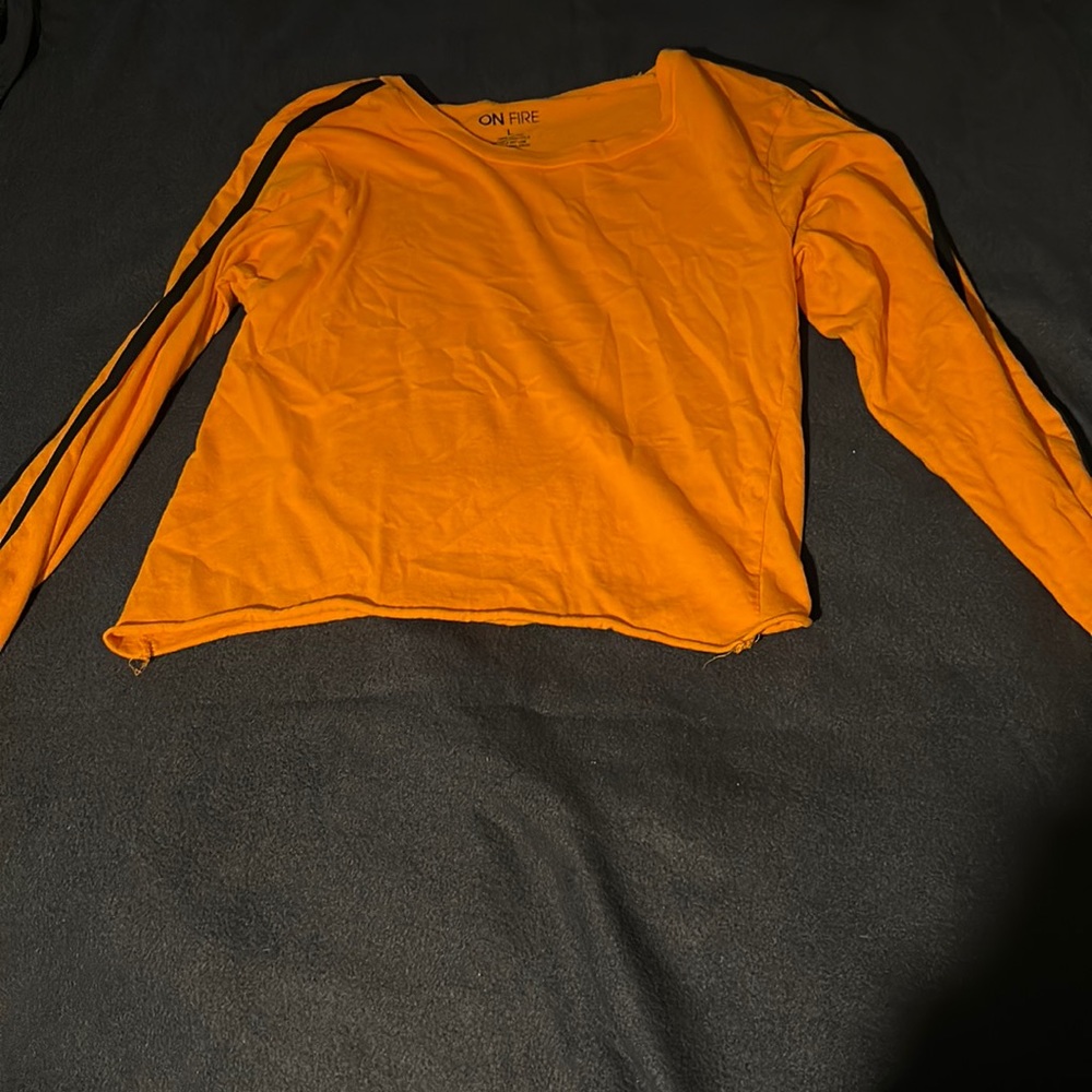 Orange ON Fire Long Sleeve Shirt